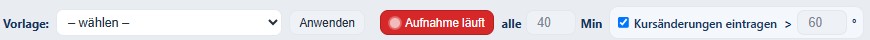 laufende Aufzeichnung